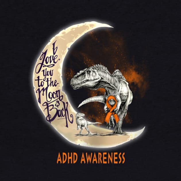 ADHD dinosaur moon by TeesCircle